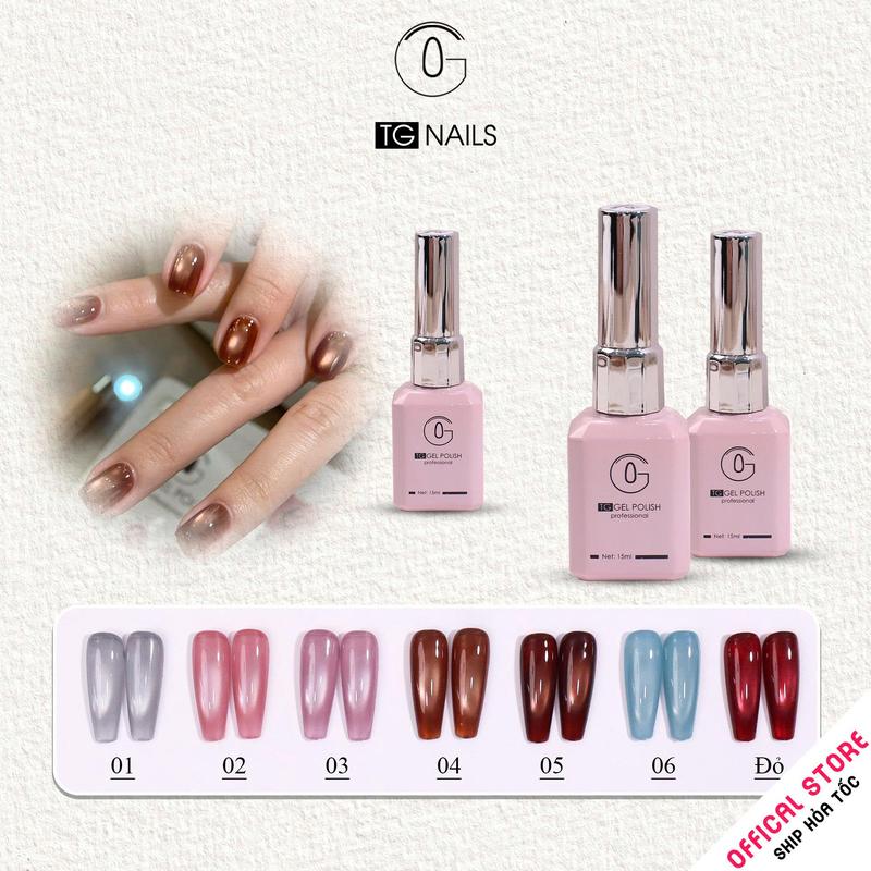 Sơn gel mắt mèo ánh trăng cực quang lẻ siêu sáng hãng TG không kèm bảng màu
