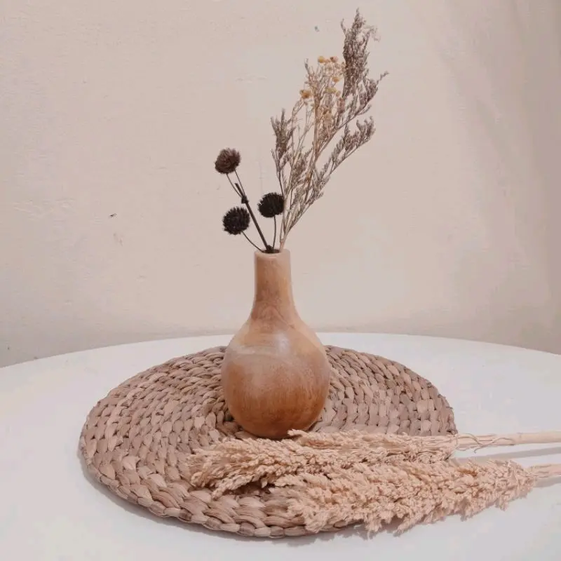 Vas Bunga Kayu Aesthetic / Vas Bunga Kering / Vas Kayu Mahoni / Dekorasi Estetik 4
