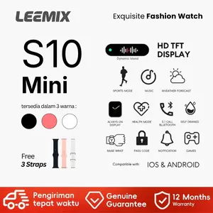 S10 Mini Smart Watch | Bluetooth Call | DIY Wallpaper | More than 100 sports modes | Jam Running Pria Pace | SmartWatch 2024 New