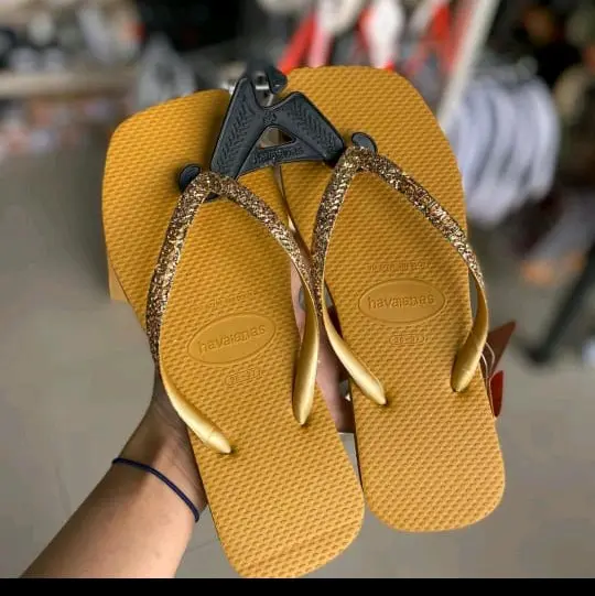 SANDAL HAVA WMNS FULL KARET/RUBBER TALI RAINBOW GOLD