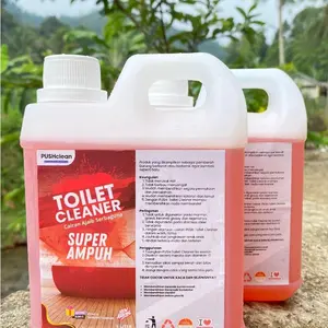 PUSH CLEAN Pembersih Toilet Cairan Ajaib Gratis Kuas dan Sarung Tangan - Pembersih Kloset, Shower, dan Keran Stainless - Plastik