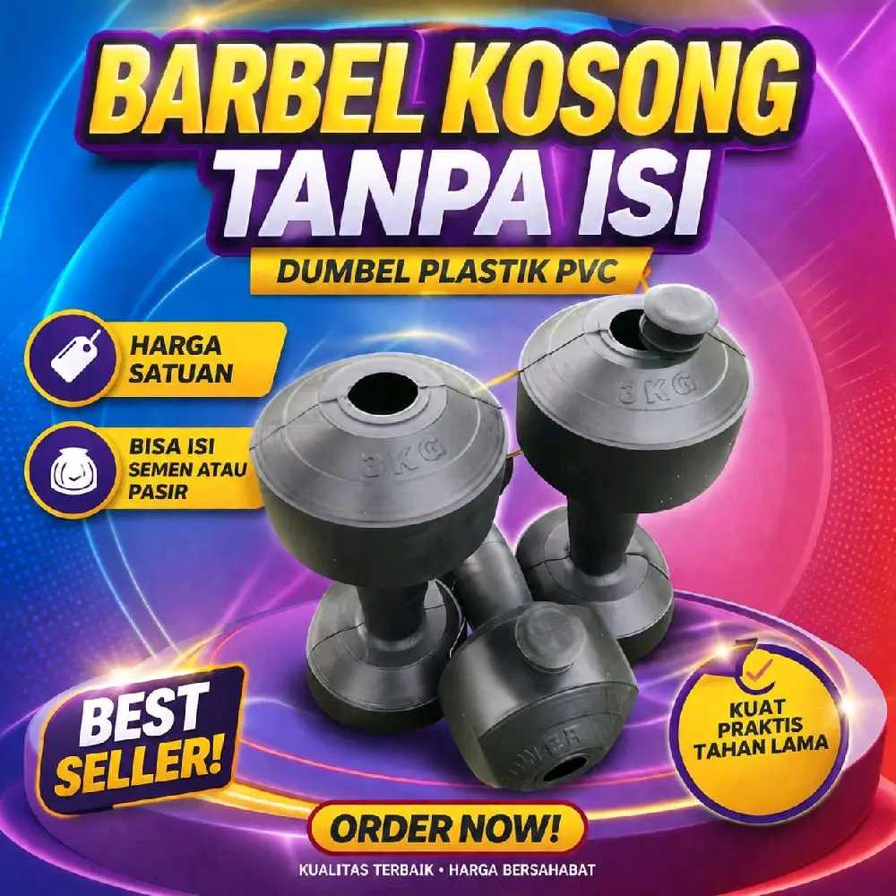 BARBEL KOSONGAN TANPA ISI UKURAN 5KG FREE TUTUP ( 1 PC)