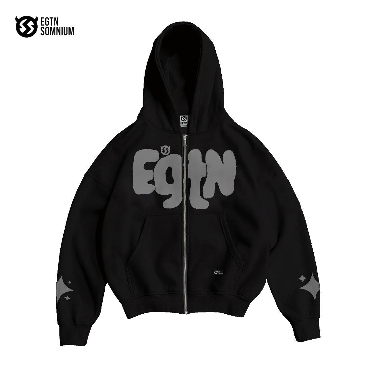 EGTNSOMNIUM - Jaket Sweater Hoodie Boxy Zipper EGTN BLACK Original Distro Pria Dan Wanita Pullover High Quality Warna Putih Katun Fleece Tebal 280 gsm Lembut Nyaman EGTNSOMNIUM - Jaket Sweater Hoodie Boxy Zipper EGTN BLACK Original Distro Pria Dan Wanita Pullover High Quality Warna Putih Katun Fleece Tebal 280 gsm Lembut Nyaman