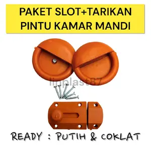 PAKET KUNCI SLOT/GRENDEL+TARIKAN PINTU KAMAR MANDI