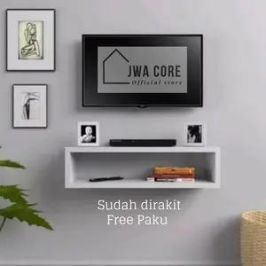 RAK TV DINDING MINIMALIS PERSEGI PANJANG hemat ruang kebutuhan rumah garasi natural kayu tahan air buku kait & rak tatakan tahan karat ruang belajar rak sepatu kamar tidur kait & rak tahan panas ruang kerja toilet boards tempel kamar minimalis