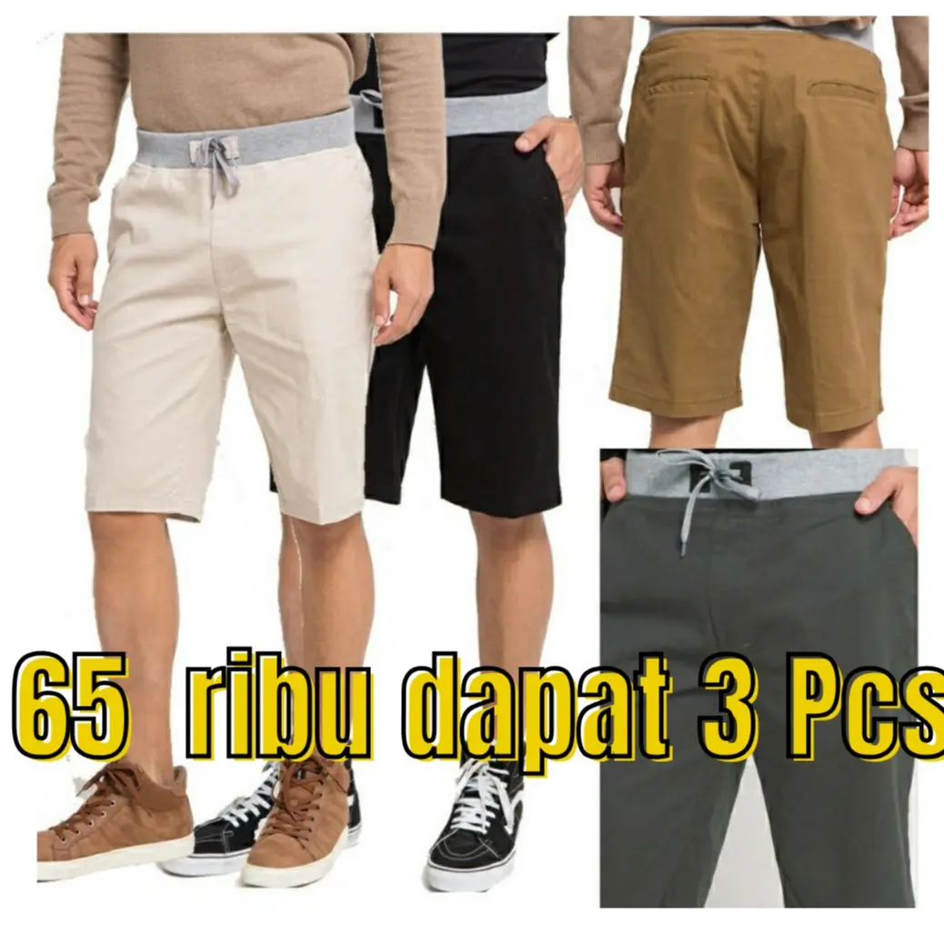 Celana Cino Pendek Celana Cino Pendek Pria Celana Cino Paket Ekonomis 65 dapat 3