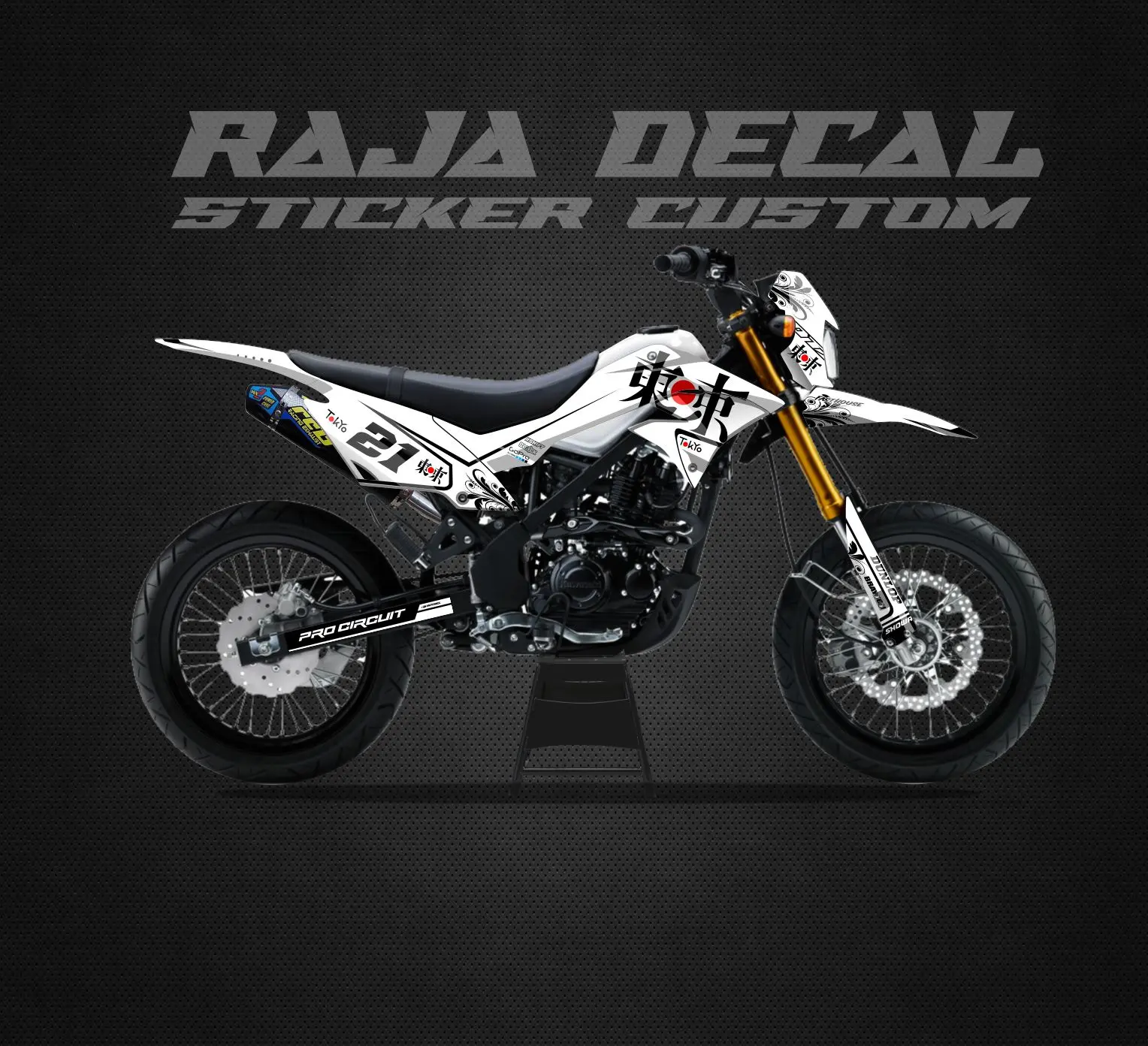 Decal Sticker Kawasaki Dtracker Fullbody Stiker Dekal Supermoto Custom Japanes 016