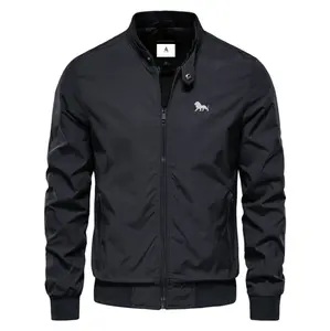 APPUNG Jaket Bomber Harrington Casual Lion Logo