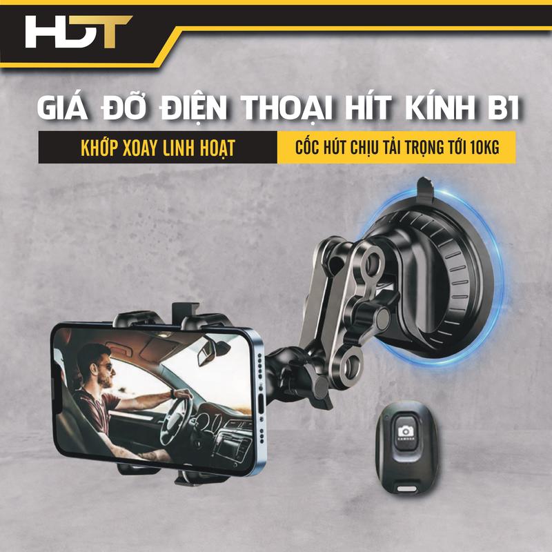 Giá đỡ điện thoại ô tô hút chân không, kẹp điện thoại hít kính B1 chất liệu hợp…