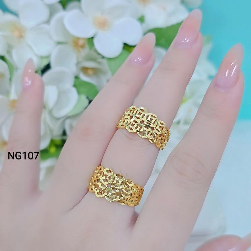 Nhẫn Titan kim tiền mẫu hot trend thu hút tài lộc bền màu không gỉ xi vàng sang trọng