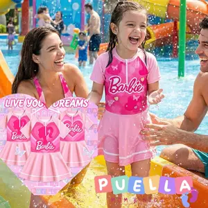 Puella Baju Renang Anak Barbie Rok Inner Spandek Premium Cantik Lucu Dengan Gambar Karakter Kesukaan Buah Hati Terdapat Inner Short Bahan Spandek Adem Nyaman Ukuran S M L XL