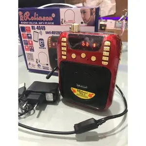 Radio Bluetooth Speaker Rolinson RL- 4049 BT + Mic (Bluetooth) Include Tali gantungan, Microphone dengan Audio Stereo 3.5mm Play USB, SD card, MP3, Radio Suara Bagus, Jernih dan bersih