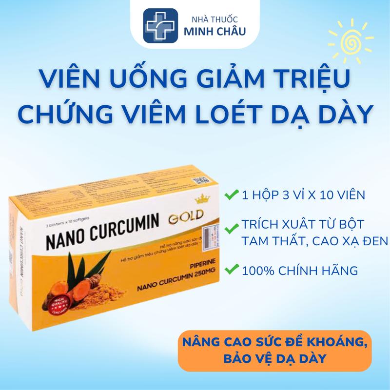 Viên Uống Nano Curcumin Gold – Hỗ Trợ Viêm Loét Dạ Dày, Nâng Cao Sức Đề Kháng