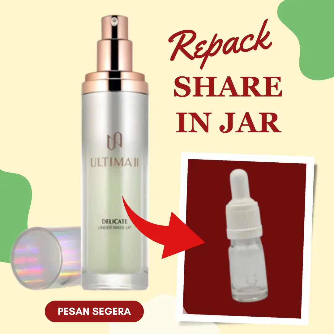 ( SHARE IN JAR ) ULTIMA II Delicate Undermakeup Tint Aquafleur- Primer Hydrating Base Makeup - Natural Skin Radiance