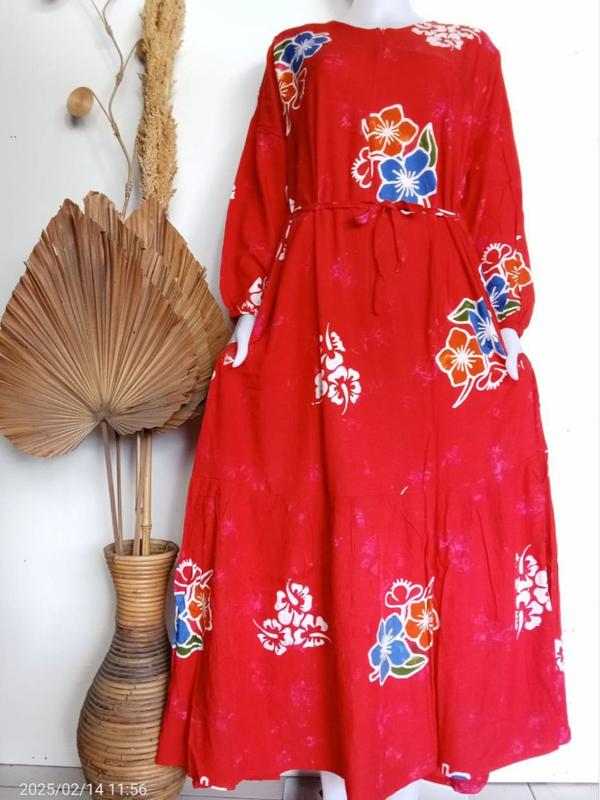 Longdress Sunan Standar | Bisa COD | Long Dress Muslim Daster Kekinian Remaja Busui Cap Pekalongan Premium Kain Nyaman Panjang Rayon Motif Wanita 5