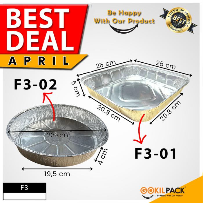 Gambar ALUMUNIUM FOIL|FOIL FOOD TRAY|WADAH ALUMINIUM FOIL|BAKED TRAY|F3 dari GOKIL PACKAGING Kota Administrasi Jakarta Utara Tokopedia