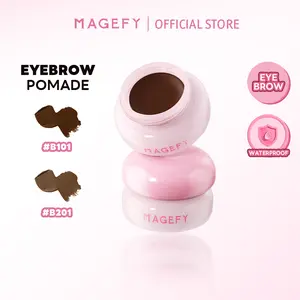 [Limited] MAGEFY Pomade Alis Gel -  Waterproof Anti Luntur & Tahan Lama 24 Jam - Warna Intens & Halus, Kemasan Macaron Lucu Multifungsi Eyeliner Eyebrow Pensil Wajah