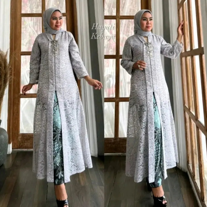 (COD)Kebaya hayati//Kebaya floy panjang//Kebaya pesta terbaru//kebaya modern 2