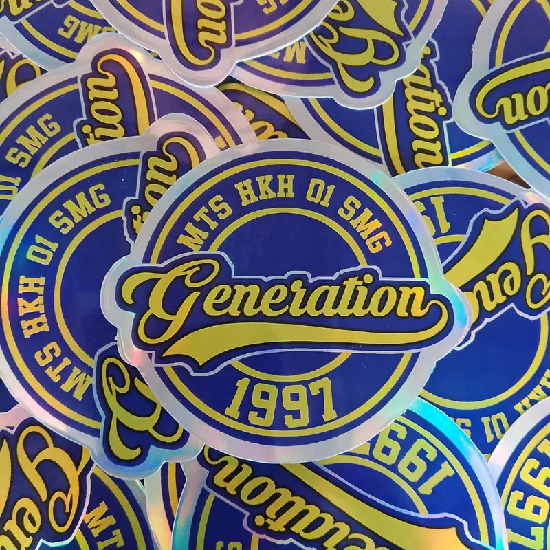 Stiker Hologram (anti air) - Custom name, design , etc - FREE SIMPLE DESIGN 1