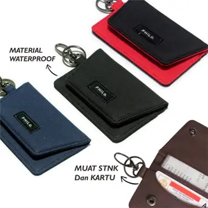Dompet STNK mobil motor gantungan kunci keyless model amplop kain polos
