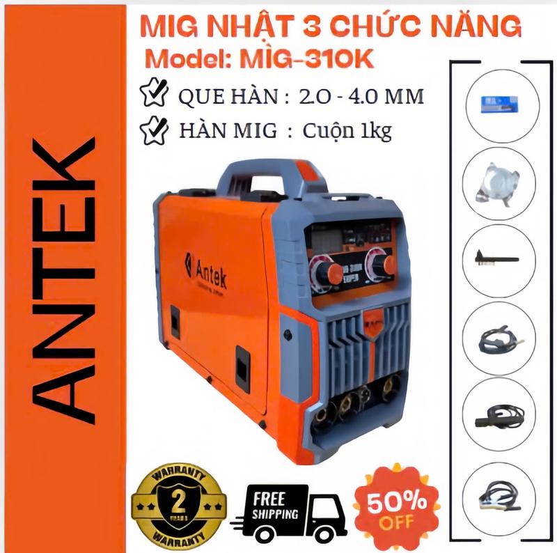 Máy hàn Mig 4.6kg. Mig Antek 310K Super.Chuyên công trình.Mig không dùng khí