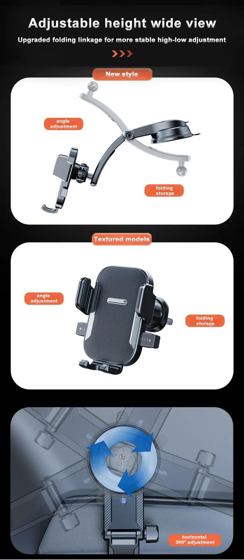 Product Introduction of Giá Đỡ Điện Thoại Trên Ô Tô, Cốc Hút, Dành Cho Bảng Điều Khiển, Xoay Tự Do 360 °, Phụ Kiện Nội Thất Ô Tô 10