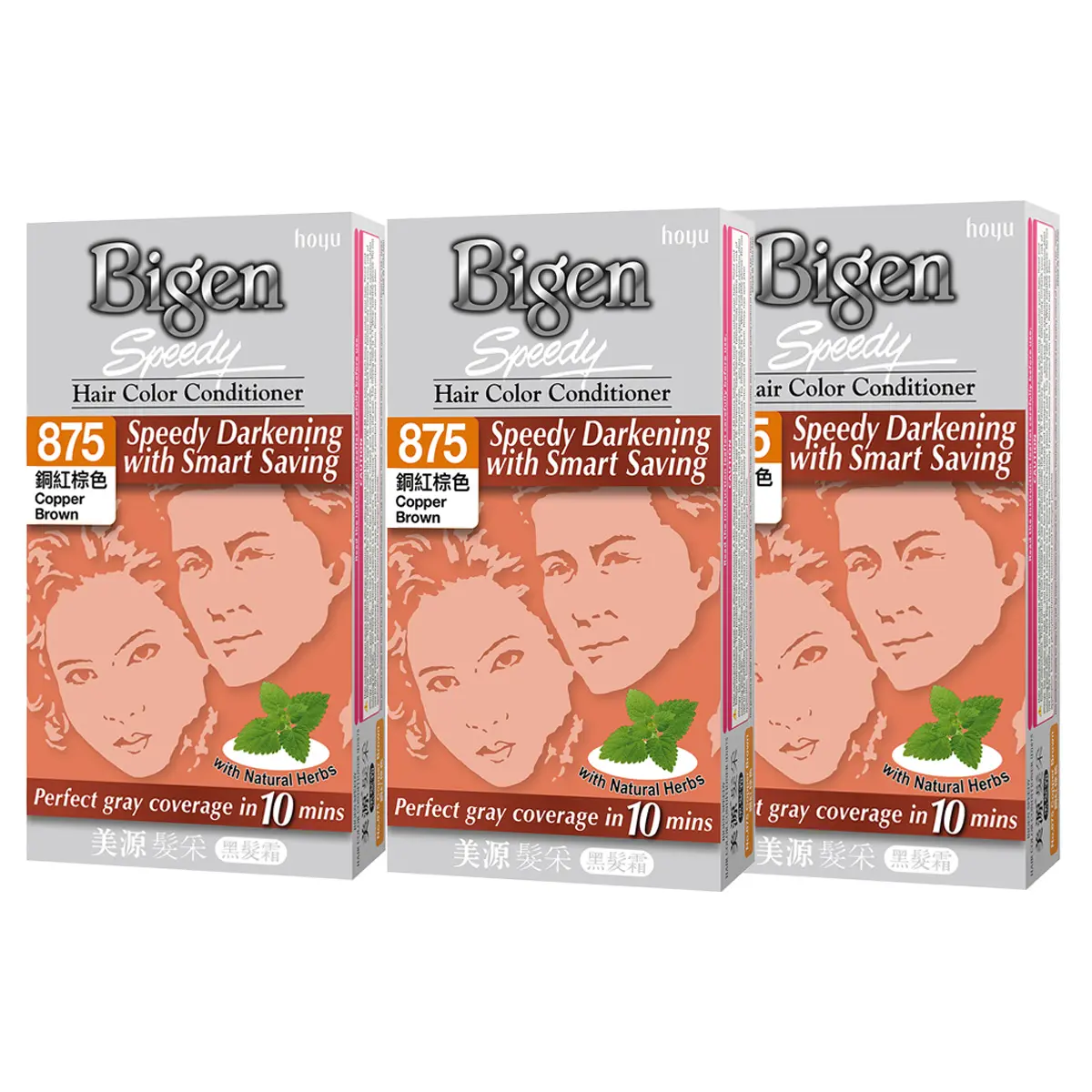 3 PACK BUNDLE DEAL Bigen Speedy 875 Copper Brown