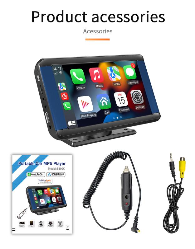 Product Introduction of 7-inch car player mp5 Video player with Wireless CarPlay / Auto 42