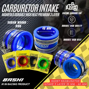 Bashi Karet Intake Karburator Pe Pwk 35 40 Mm TB Thortle Manifold Filter Udara Motorcycle Racing