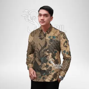 KEMEJA PRIA FORMAL LENGAN PANJANG AYAH DAN ANAK PEKALONGAN MOTIF GERYADI