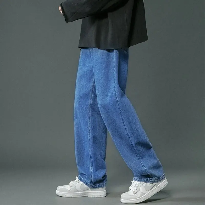 MAY様 Maong Pants For Men Straight Leg Denim Jeans Korean Style Fashion