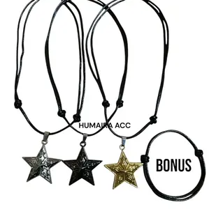 KALUNG TALI KOREA BANDUL BINTANG STAINLISS STEEL KALUNG SKENA KEKINIAN Liontin Pria