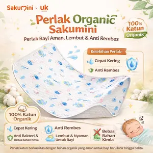 Sakumini Perlak Organik Bayi Alas Tatakan Ompol Cot Sheet Baby