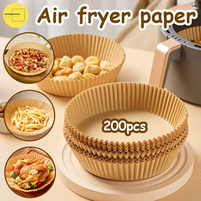Kertas Air Fryer Tahan Minyak / Kertas Alas Air Fryer Anti Lengket (50/100PCS) / Baking Paper Tahan Minyak Sekali Pakai