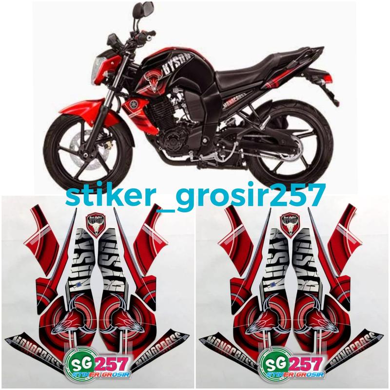 STIKER STRIPING YAMAHA BYSON 2013 MERAH LIST BODY STANDAR - Motorcycle 3