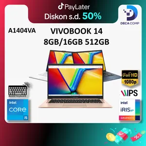 ASUS Vivobook 14 i3-1315u 8GB/16GB 512SSD W11+OHS 14.0 FHD IPS/A1404VA