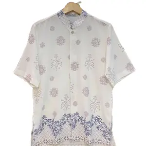 Koko Nazma Pria Muslim By Jelita Bahan Barbara Crepe Desain Kancing Berkerah Lengan Pendek Adem