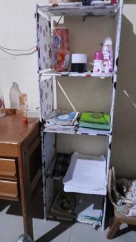 Product Review of Rak Buku Portable 5 Layer / Rak Buku Single / Rak Serba Guna 4 kotak Lemari Plastik from H**h 1