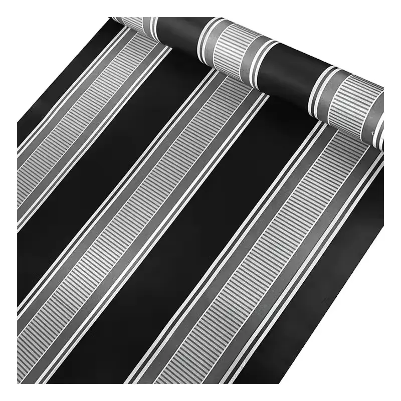 Wallpaper/Stiker Dinding/Walpaper Wallstiker Motif Salur Hitam 198