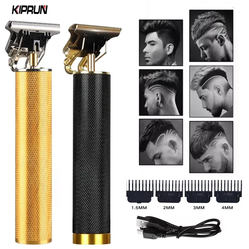 KIPRUN Hair Clipper Electric Hair Trimmer for Men Professional USB Rechargeable Hair Beard Trimmer Cordless Shaver Hair Cut Machine with Guide Combs