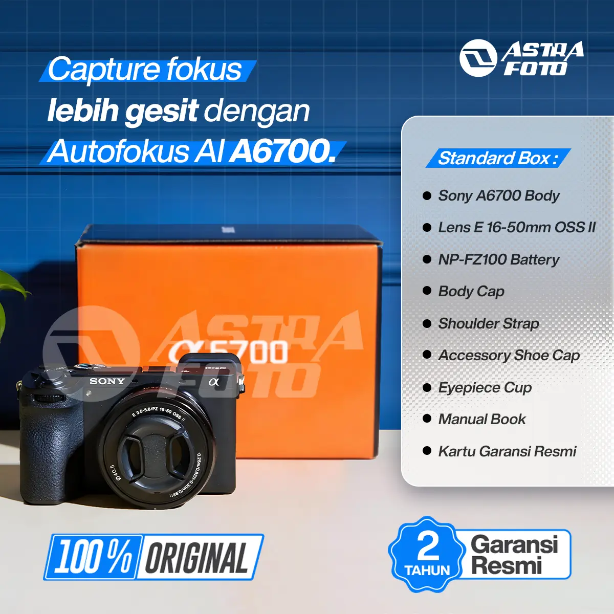 Sony Alpha A6700 A 6700 Kit 16-50mm Mirrorless Camera