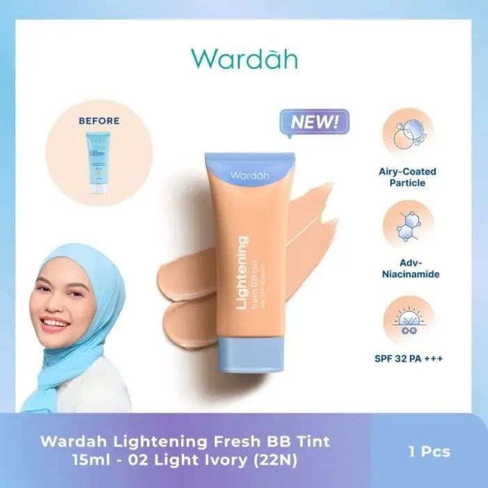 Wardah Lightening Fresh BB Tint 15ml - Wardah Lightening BB Cream 4 Warna BPOM Wajah Foundation 5