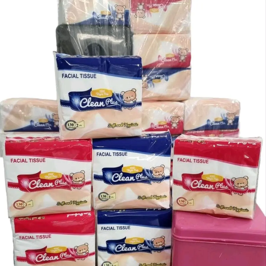 tissu clean plus 2 ply isi 6pcs free box