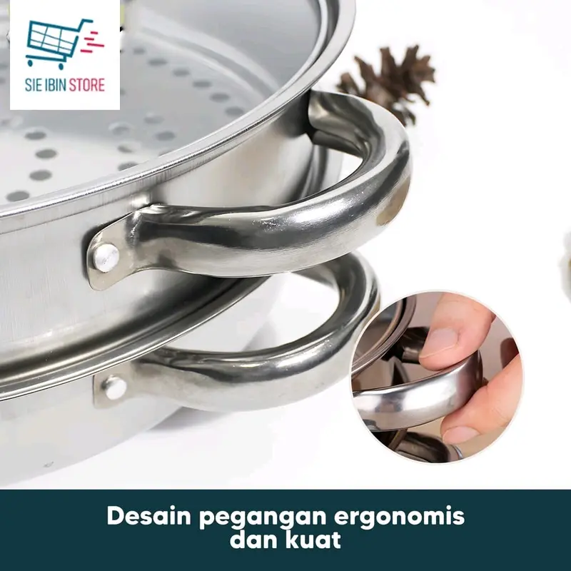 PANCI KUKUKUS 2 TINGKAT STEAMER STAINLESS 2