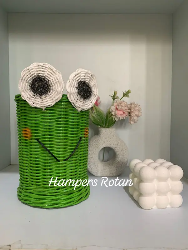 Rotan Karakter Tempat Sendok Garpu/ Tempat Pensil/ Tempat Brush/ Rotan Hampers Souvenir 4