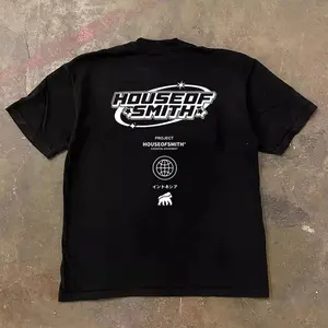 JJ.Store Kaos HOUSEOFSMITH Amerika Merek Mode Baju Atasan Wanita Terbaru Kekinian Kaos Pria Oversize Skena Vintage kaos  oversize