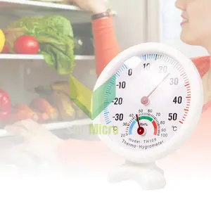 Analog Hygrometer Temperature Humidity Monitor - TH-108 - White