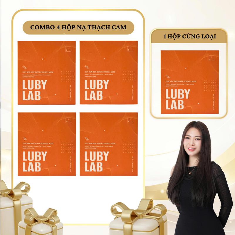 SN1715 - Combo 5 Hộp Mặt Nạ Thạch Hydrogel phiên bản giới hạn Premium Lubylab 4 miếng *5