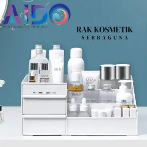 Rak Kosmetik 2 Laci Multifungsi Tempat Penyimpanan Aksesoris Perhiasan Rak Organizer Serbaguna Jumbo 156 Plastik