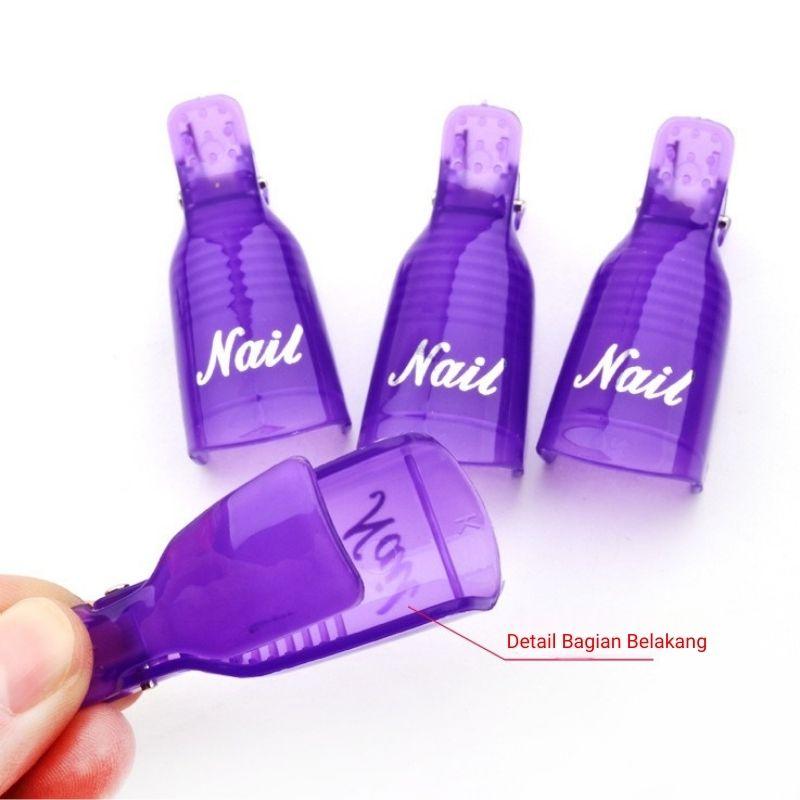 10Pcs Klip Pembersih Kutek Gel Soak Off 10pcs Klip Cap Soak Off/Penghilang Kutek Uv Gel Bahan Plastik Akrilik Untuk Nail Art 5